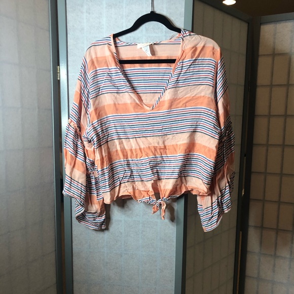 Anthropologie Tops - Anthropologie Lavender Field striped boho top